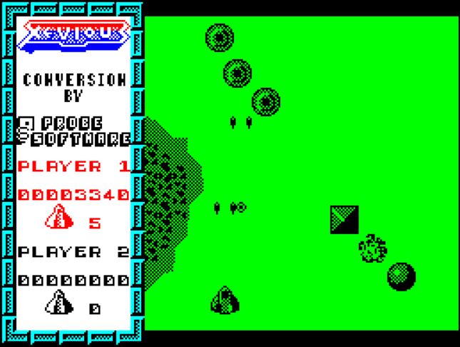 Xevious - ZX Spectrum game screenshot (1987) by US Gold